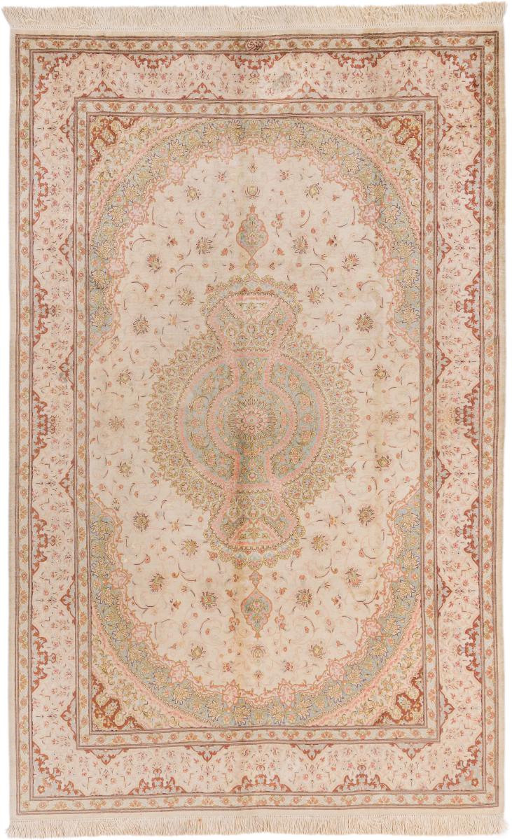 Tappeto persiano Qum di Seta 209x133 209x133, Tappeto persiano Annodato a mano