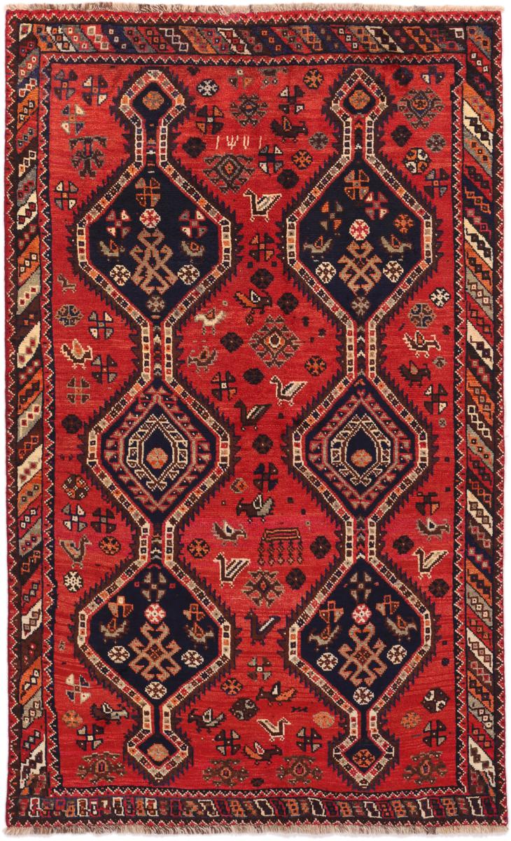 Persisk tæppe Shiraz 241x145 241x145, Persisk tæppe Knyttet i hånden