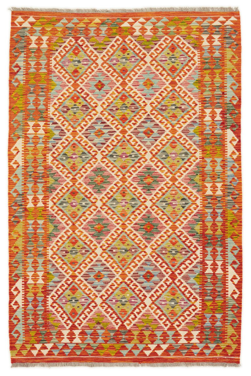 Afghaans tapijt Kilim Afghan 189x124 189x124, Perzisch tapijt Handgeweven