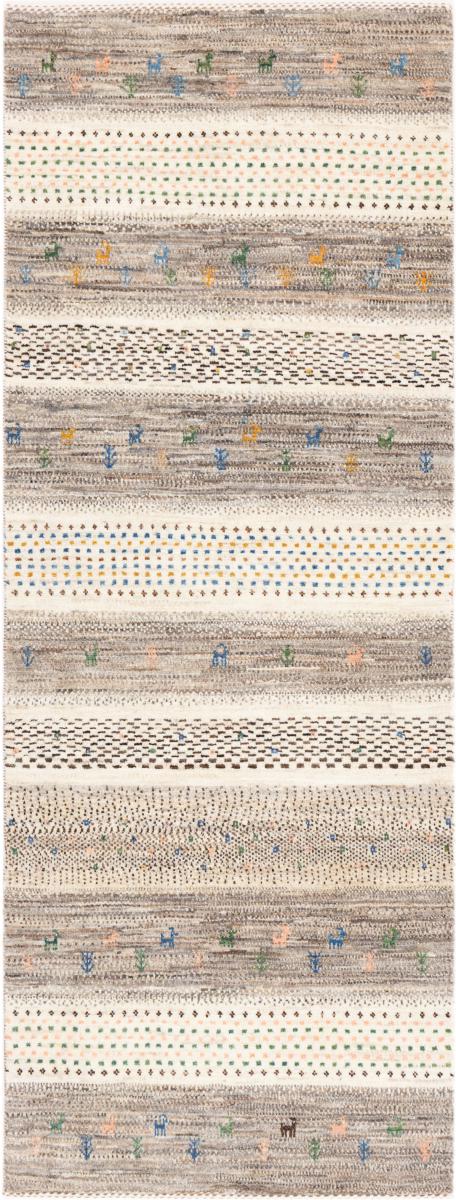 Tapis persan Persan Gabbeh Loribaft Natura 209x78 209x78, Tapis persan Noué à la main