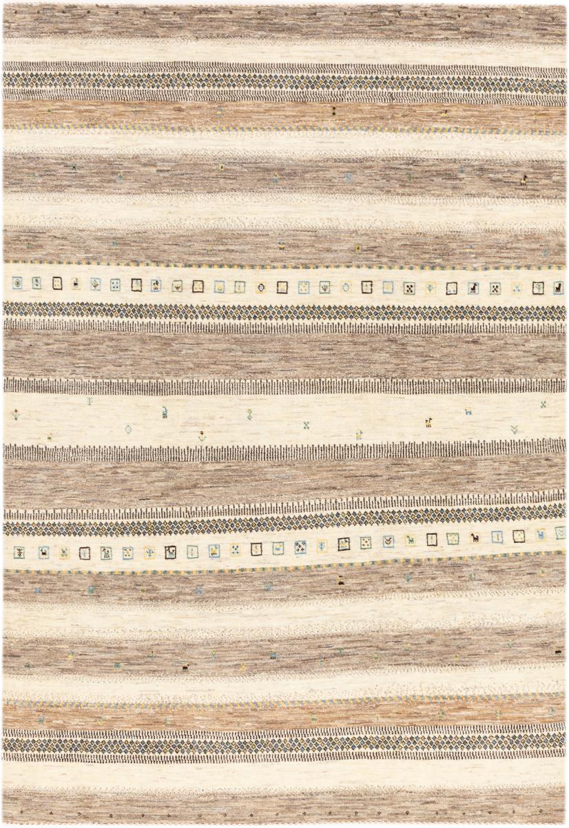 Tapis persan Persan Gabbeh Loribaft Tabiilbaft 287x199 287x199, Tapis persan Noué à la main