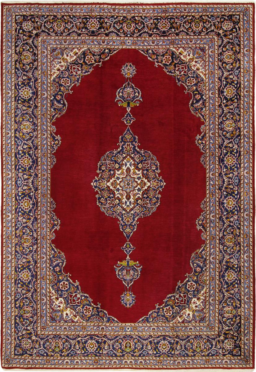 Persian Rug Keshan 12'4"x8'8" 12'4"x8'8", Persian Rug Knotted by hand