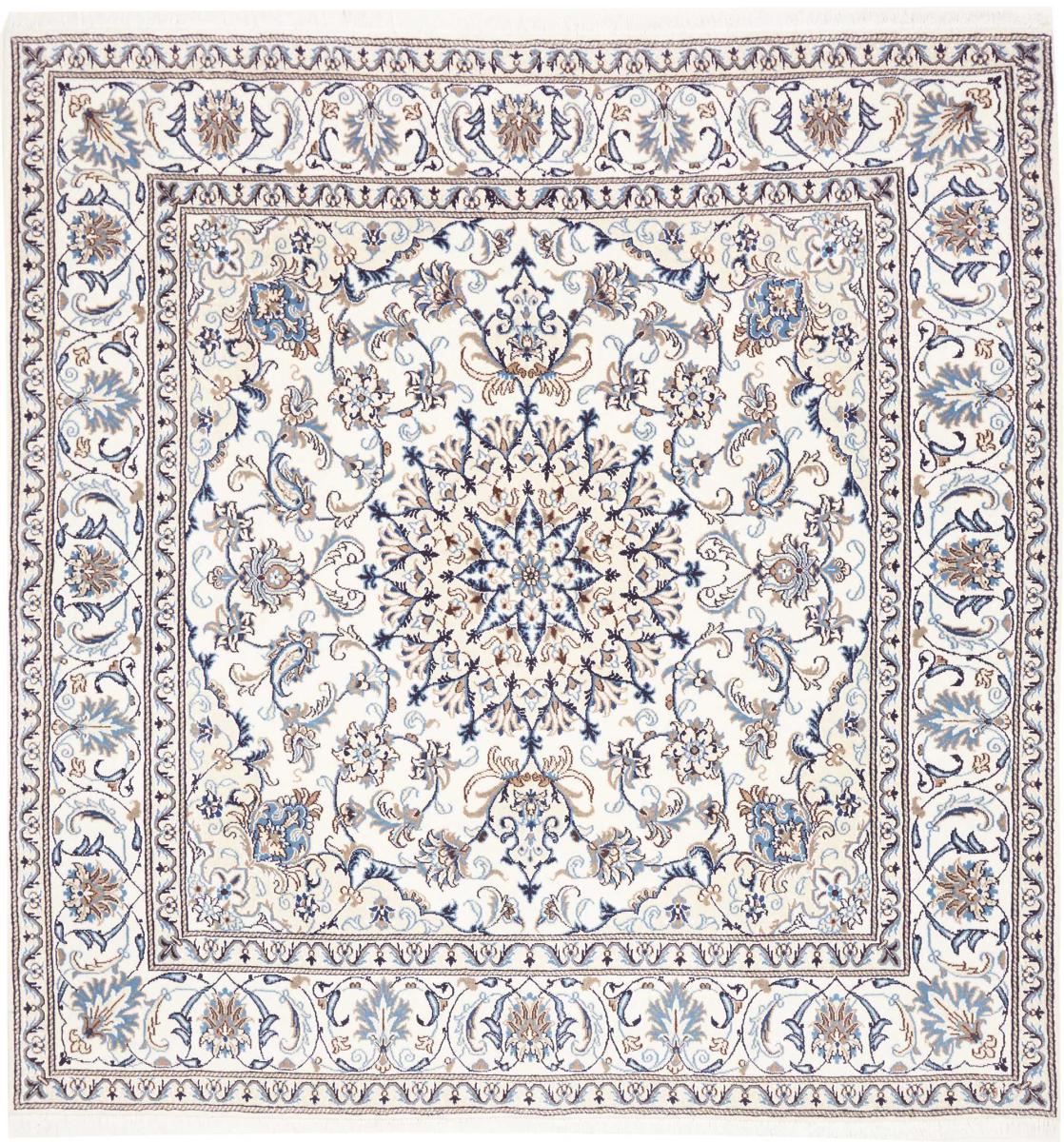 Alfombra persa Nain 207x197 207x197, Alfombra persa Anudado a mano