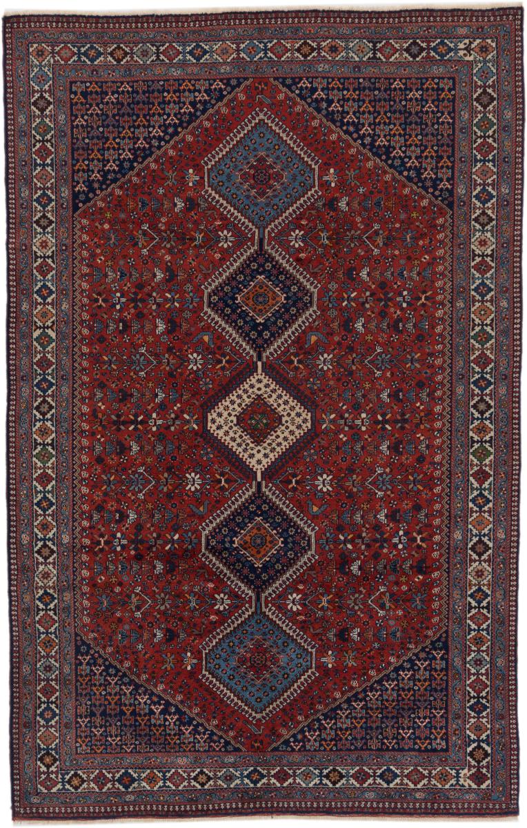 Persian Rug Yalameh 8'4"x5'4" 8'4"x5'4", Persian Rug Knotted by hand