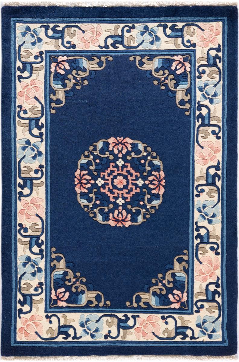 Kinesisk tæppe Kina Peking 91x61 91x61, Persisk tæppe Knyttet i hånden