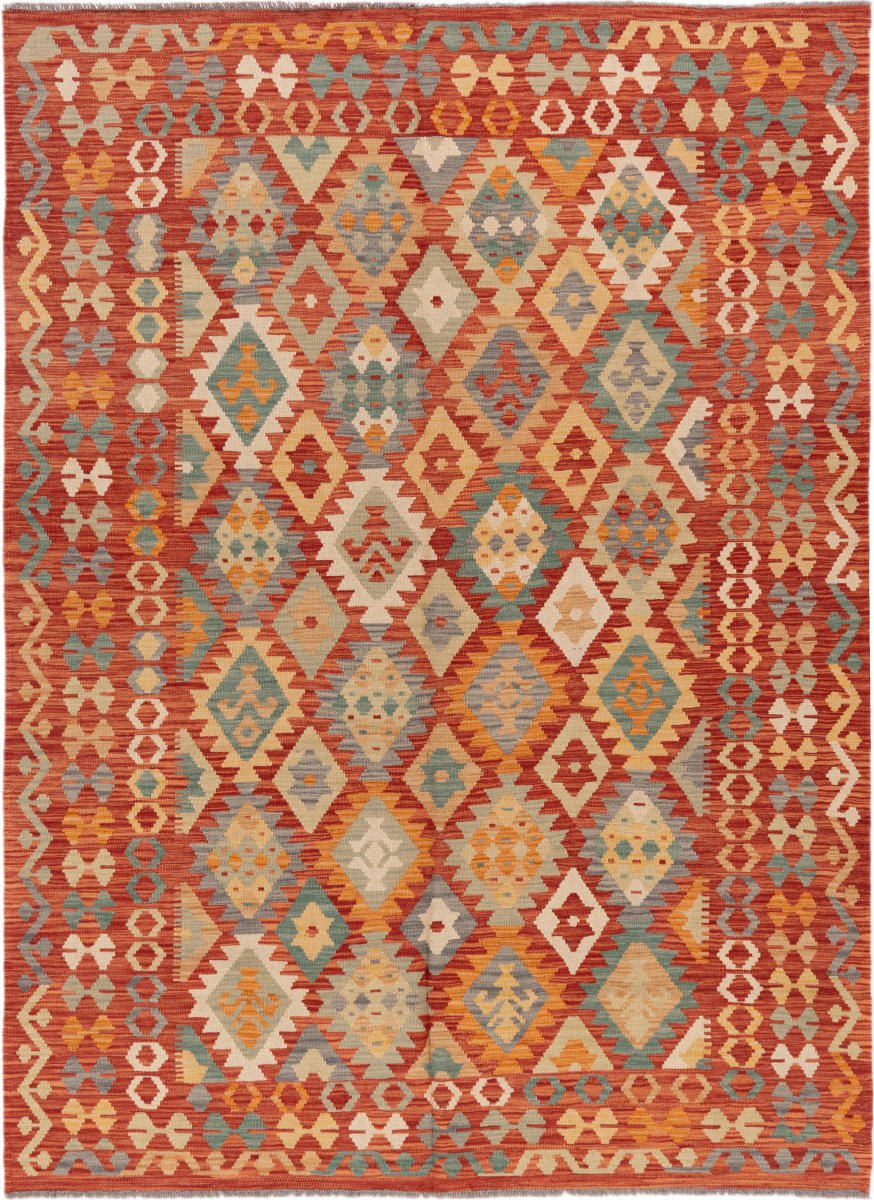 Afghansk teppe Kelim Afghan 245x179 245x179, Persisk teppe Håndvevd