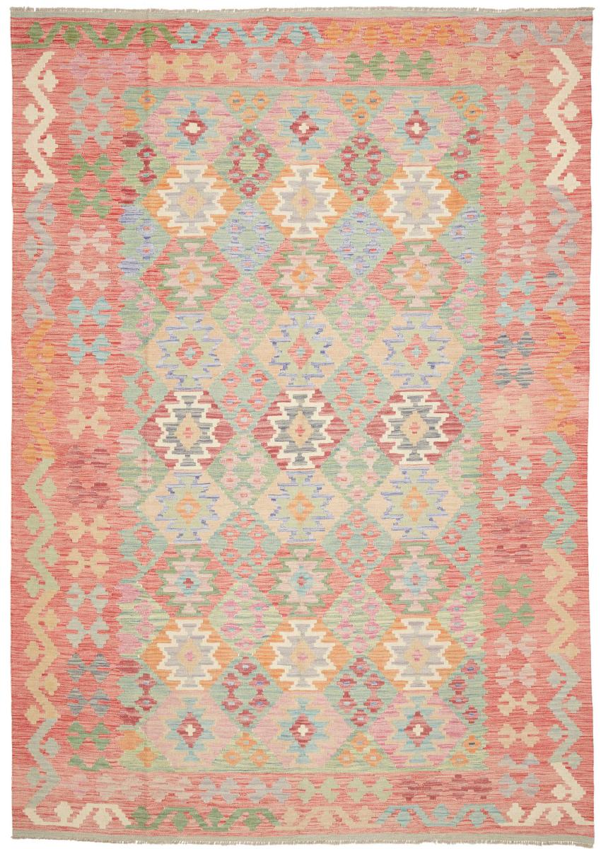 Afghan rug Kilim Afghan 9'6"x6'10" 9'6"x6'10", Persian Rug Woven by hand