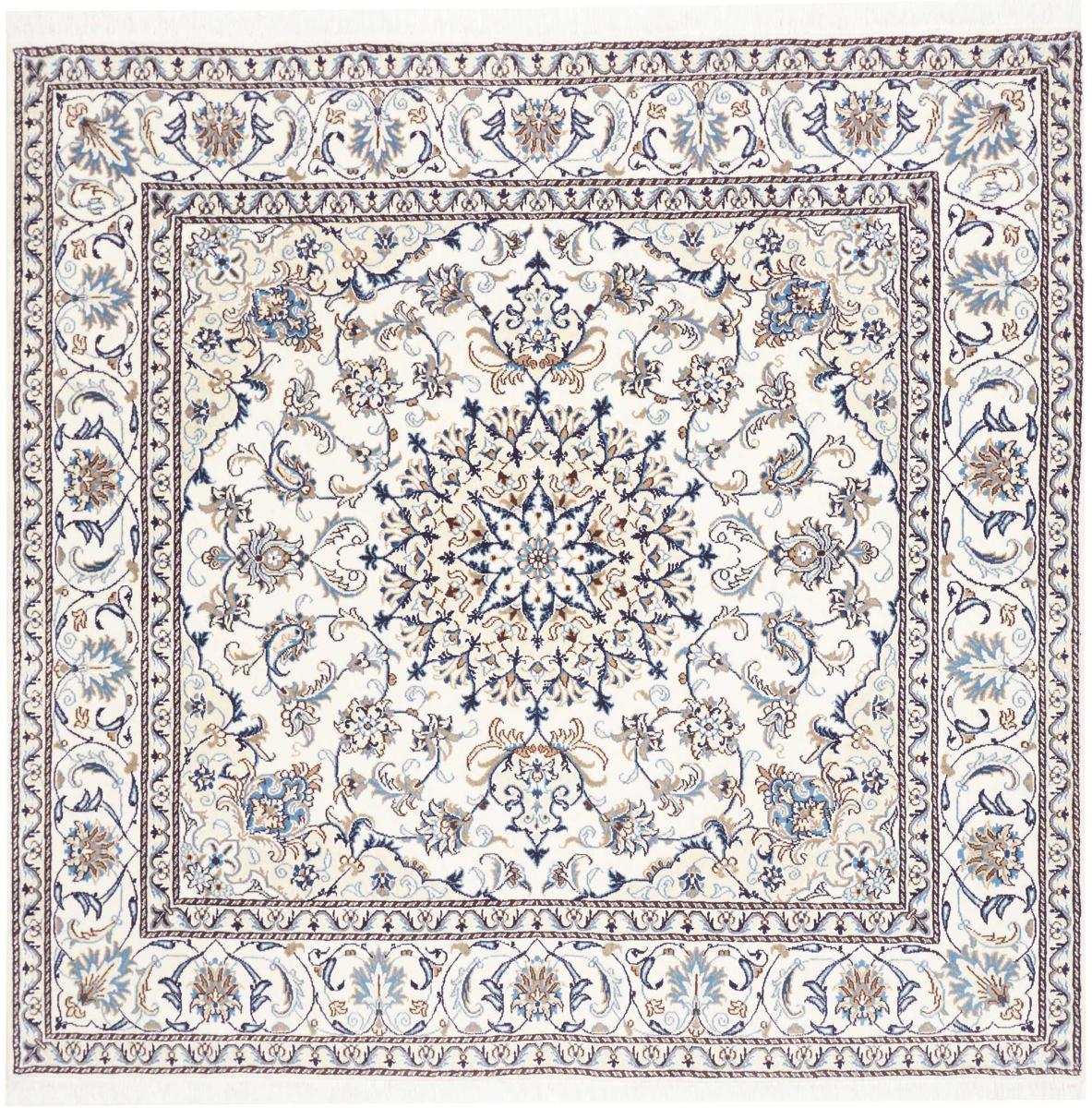 Alfombra persa Nain 197x199 197x199, Alfombra persa Anudado a mano