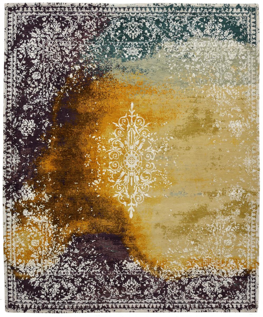 Indo rug Sadraa Catania 9'10"x8'1" 9'10"x8'1", Persian Rug Knotted by hand