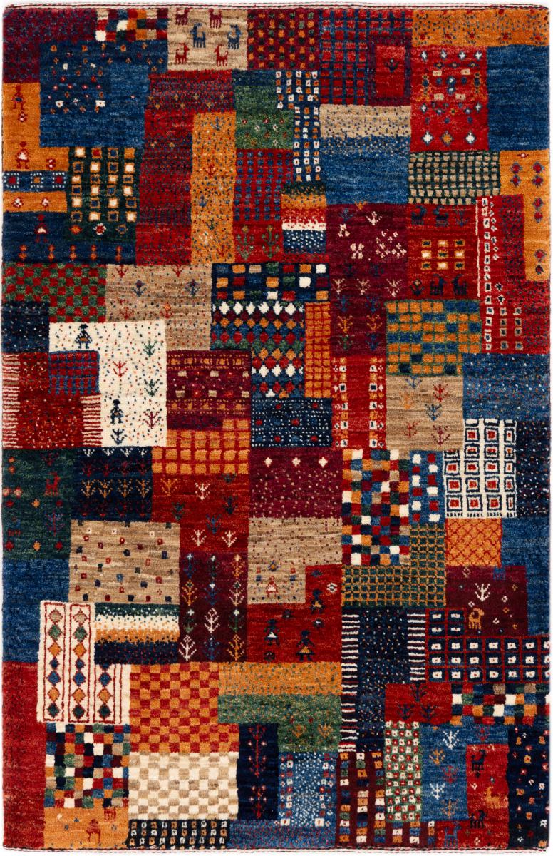 Persian rug Persian Gabbeh Loribaft Atelier 4'0"x2'8" 4'0"x2'8", Persian rug Hand-knotted