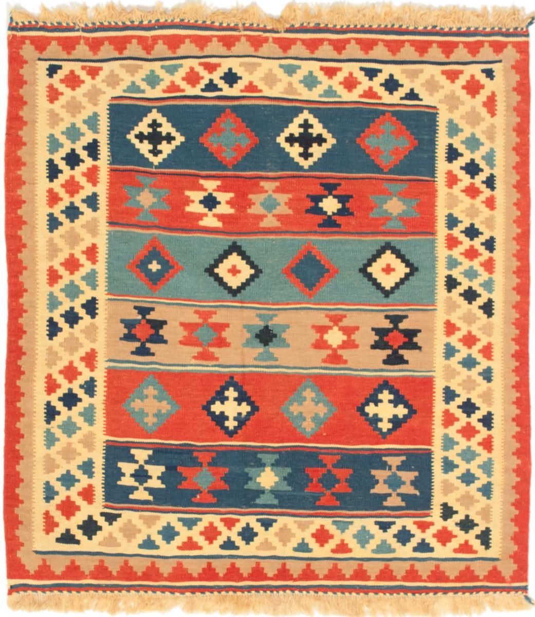 Tapete persa Kilim Fars 101x90 101x90, Tapete persa Tecido à mão