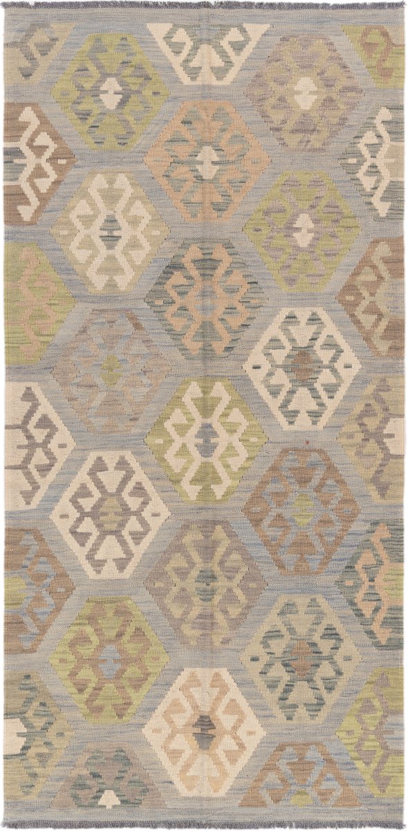 Afghanischer Teppich Kelim Afghan 205x100 205x100, Perserteppich Handgewebt