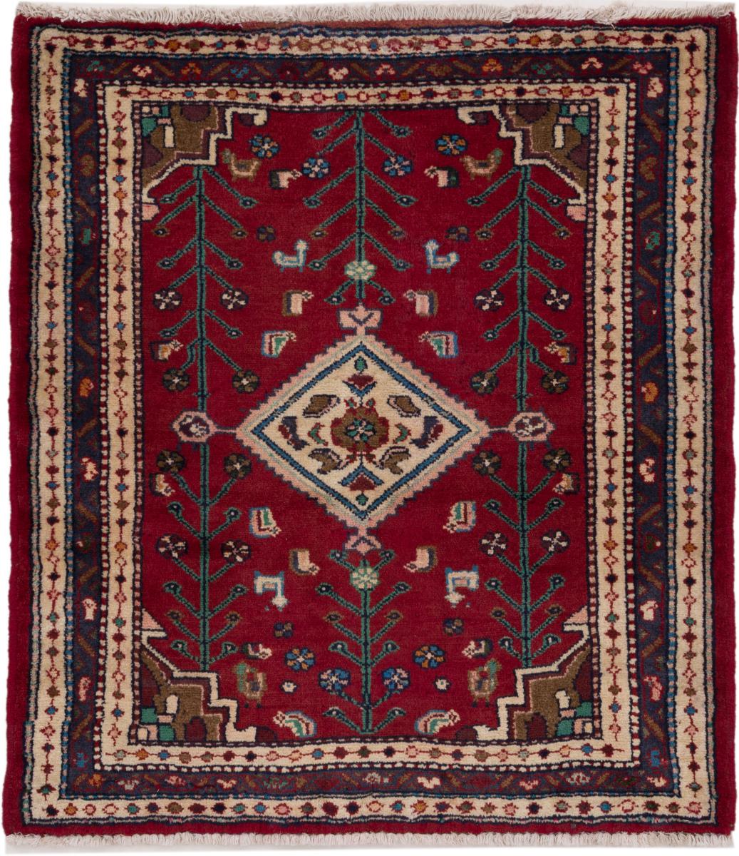 Perzisch tapijt Hamadan 99x89 99x89, Perzisch tapijt Handgeknoopte