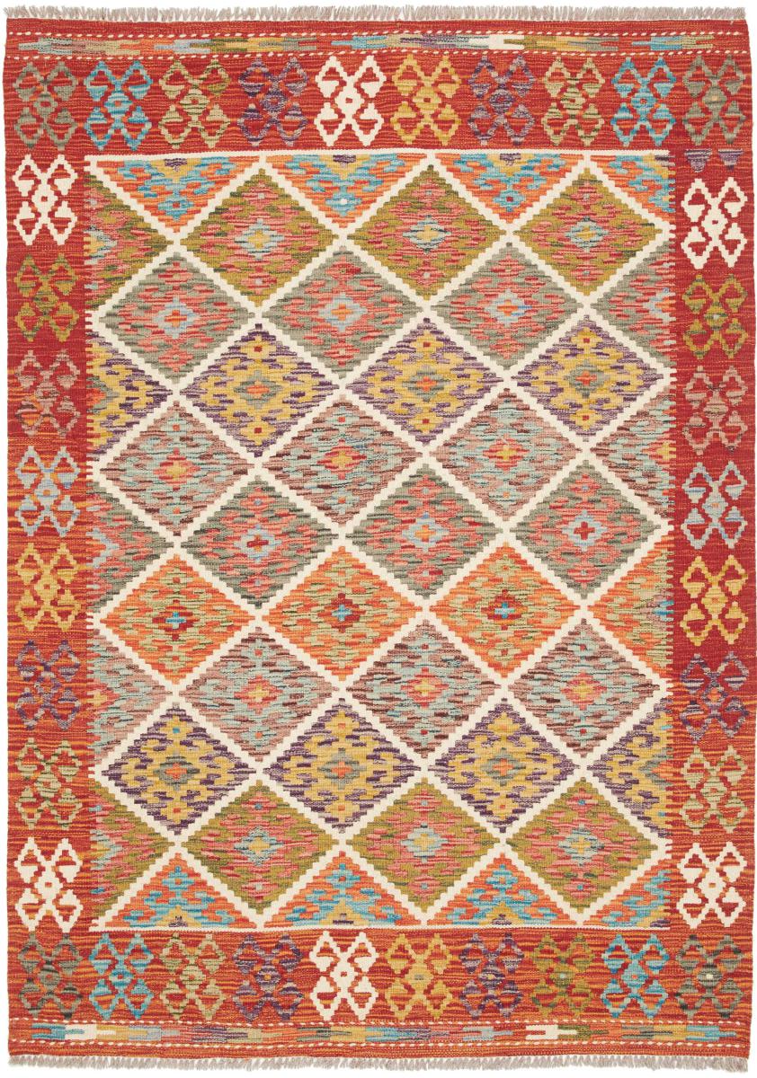 Afghansk tæppe Kelim Afghan 184x132 184x132, Persisk tæppe Håndvævet