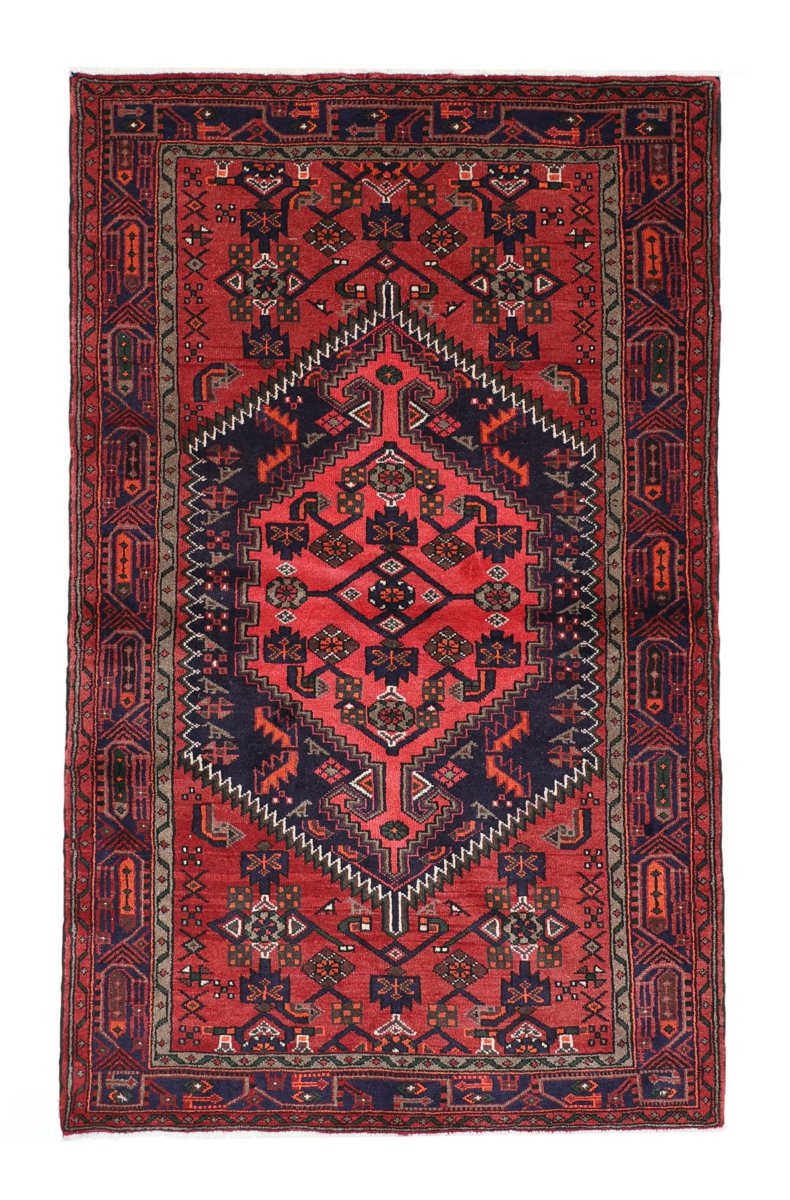 Tapete persa Khamseh 206x126 206x126, Tapete persa Feito à mão