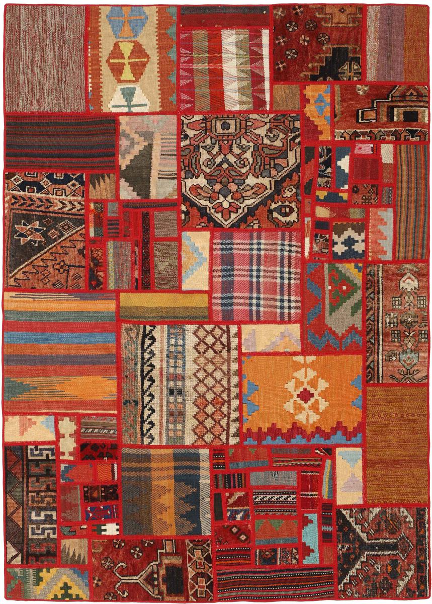 Tapete persa Kilim Patchwork 199x139 199x139, Tapete persa Tecido à mão