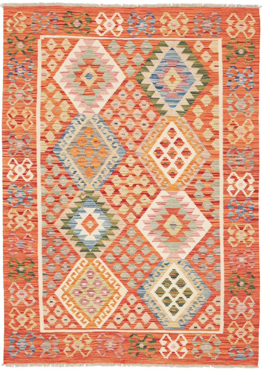 Afghan rug Kilim Afghan 5'10"x4'2" 5'10"x4'2", Persian Rug Woven by hand