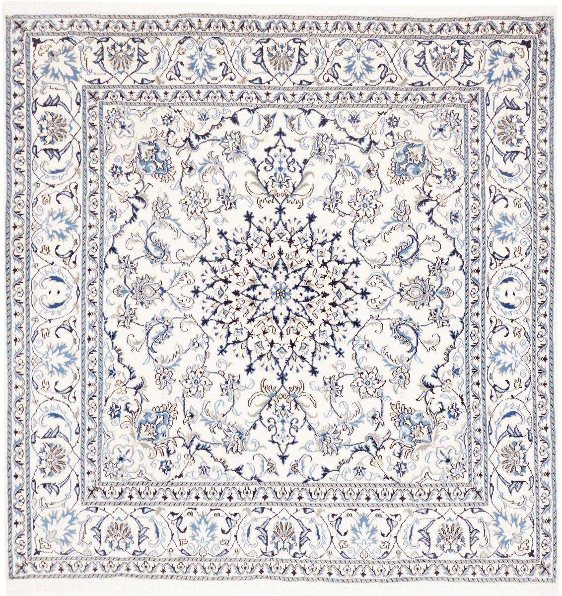 Alfombra persa Nain 206x204 206x204, Alfombra persa Anudado a mano