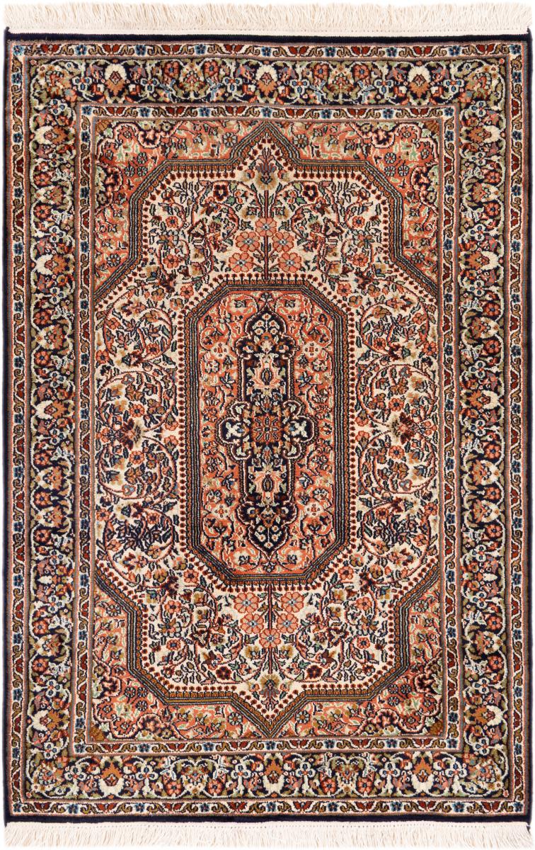 Indiaas tapijt Kasjmier Zijde 123x84 123x84, Perzisch tapijt Handgeknoopt