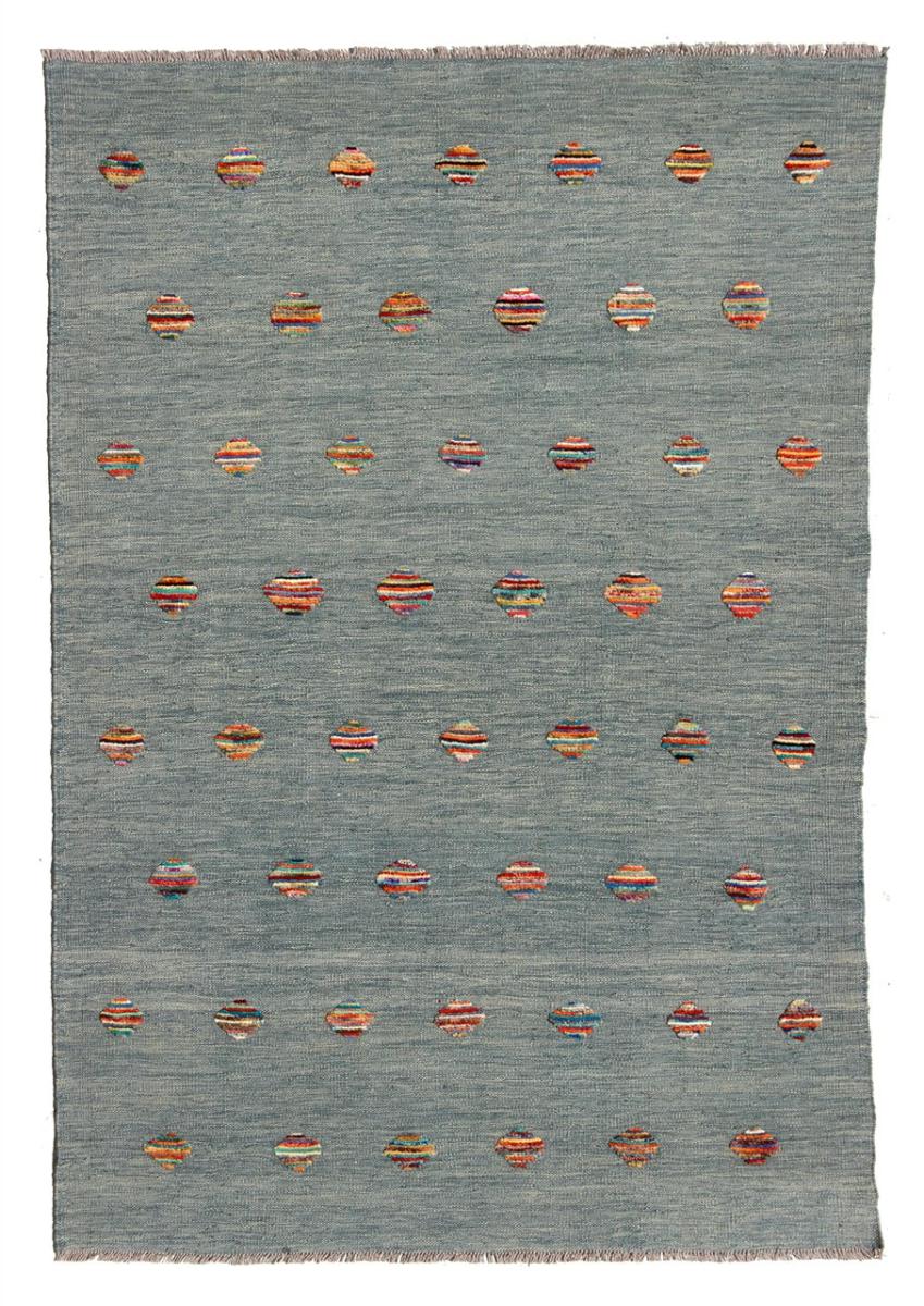 Alfombra afgana Kilim Afghan Nimbaft Edition 197x147 197x147, Alfombra persa Tejido a mano