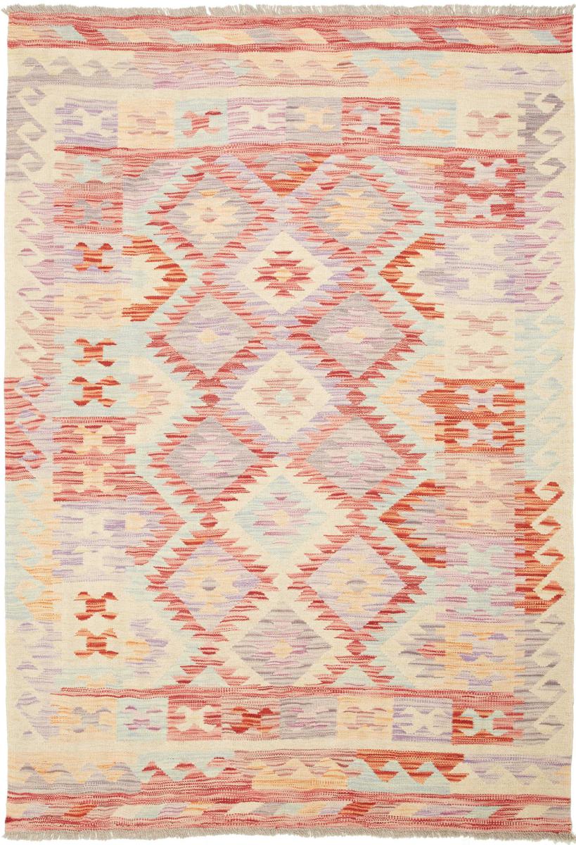 Afghansk teppe Kelim Afghan 208x142 208x142, Persisk teppe Handwoven 