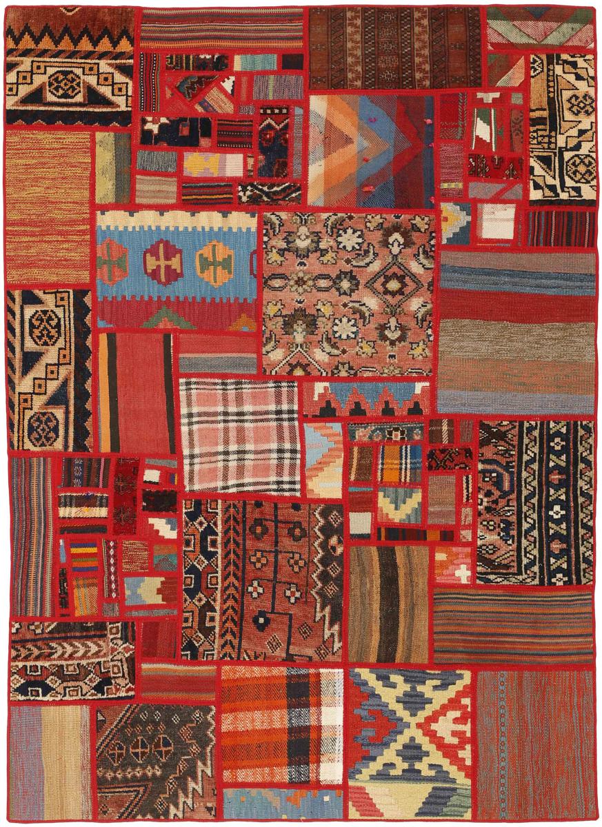 Tapete persa Kilim Patchwork 199x141 199x141, Tapete persa Tecido à mão