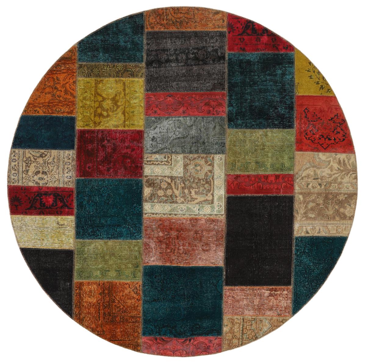 Περσικό χαλί Patchwork 249x251 249x251, Περσικό χαλί Οι κόμποι έγιναν με το χέρι