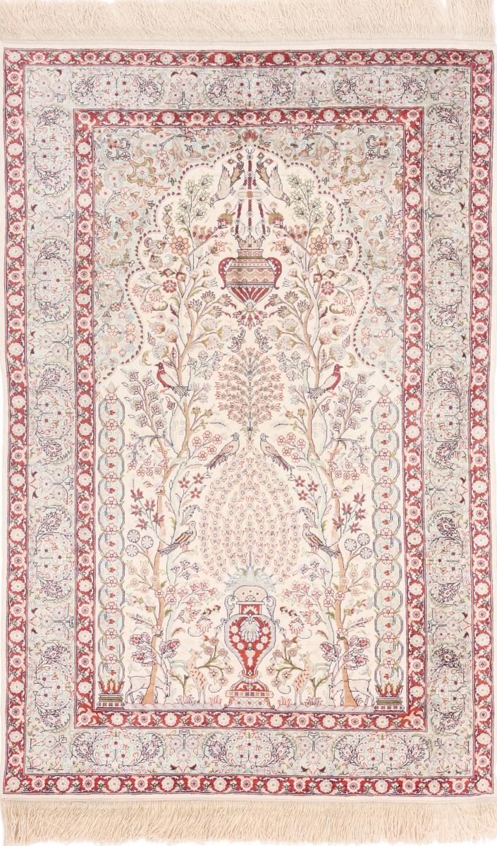 Tappeto cinese Zhenping di Seta 121x78 121x78, Tappeto persiano Annodato a mano