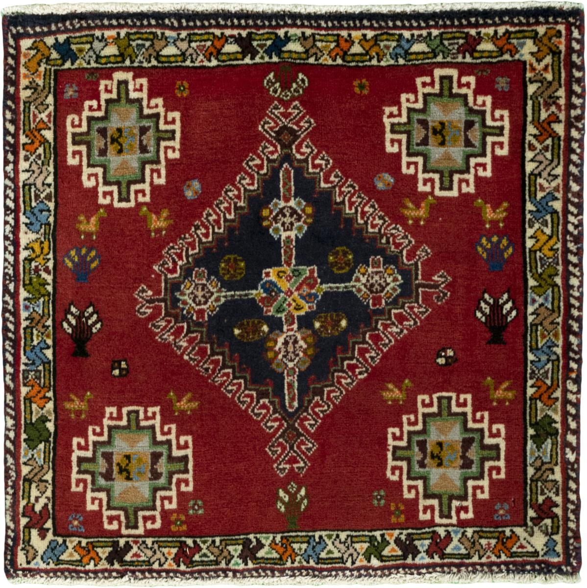 Persialainen matto Shiraz 62x65 62x65, Persialainen matto Solmittu käsin