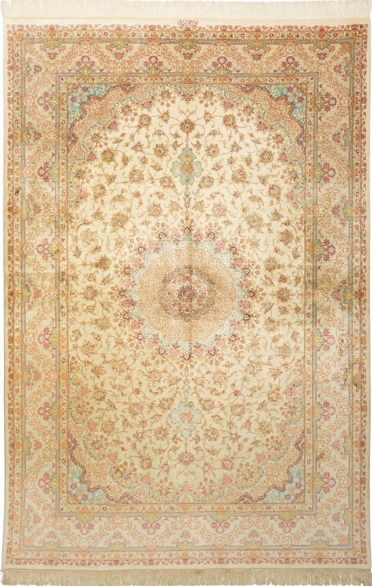 Perzisch tapijt Qum Zijde 237x155 237x155, Perzisch tapijt Handgeknoopte