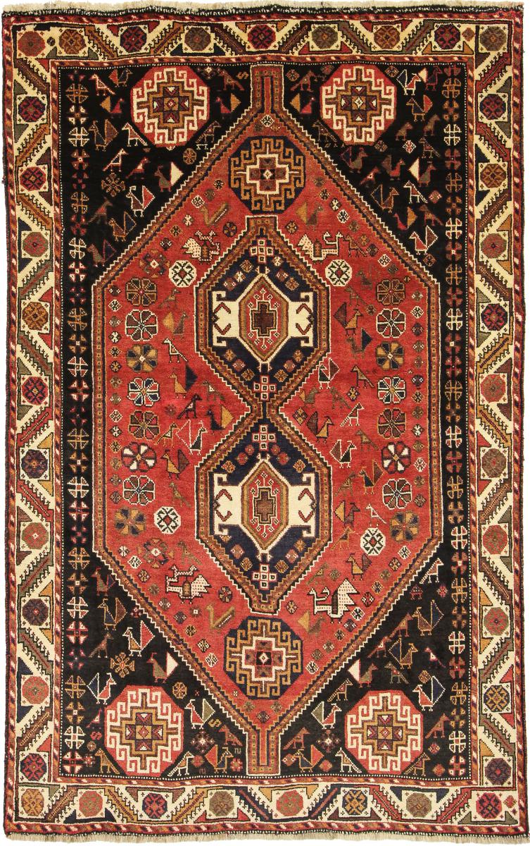 Persisk tæppe Ghashghai 244x154 244x154, Persisk tæppe Knyttet i hånden