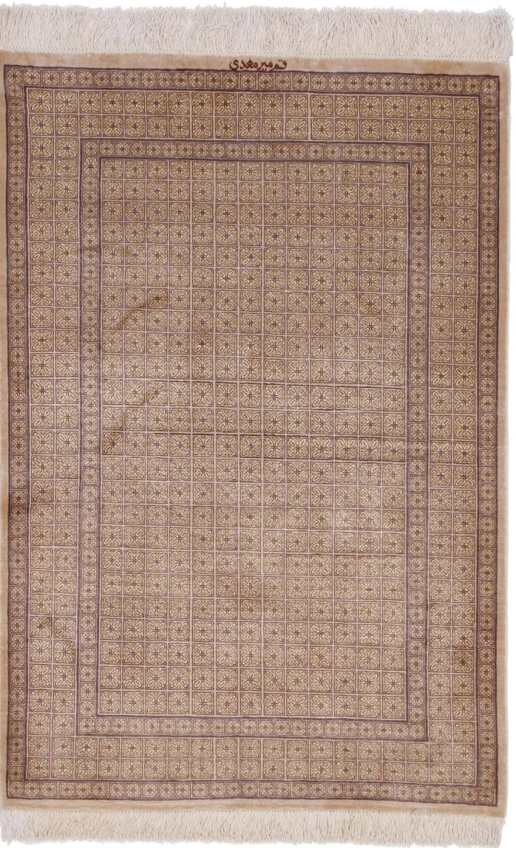 Persisk tæppe Ghom Silke 117x77 117x77, Persisk tæppe Knyttet i hånden