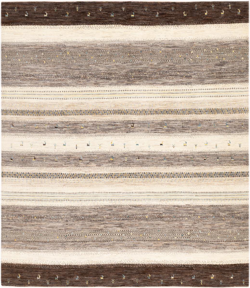 Alfombra persa Persia Gabbeh Loribaft Tabiilbaft 274x241 274x241, Alfombra persa Anudado a mano