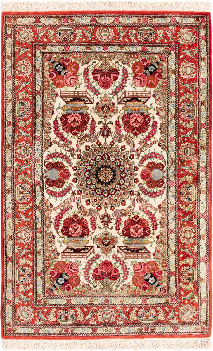 Tapis persan Ghom Soie 122x79 122x79, Tapis persan Noué à la main