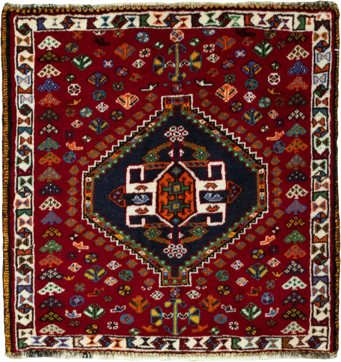 Tapis persan Shiraz 66x64 66x64, Tapis persan Noué à la main
