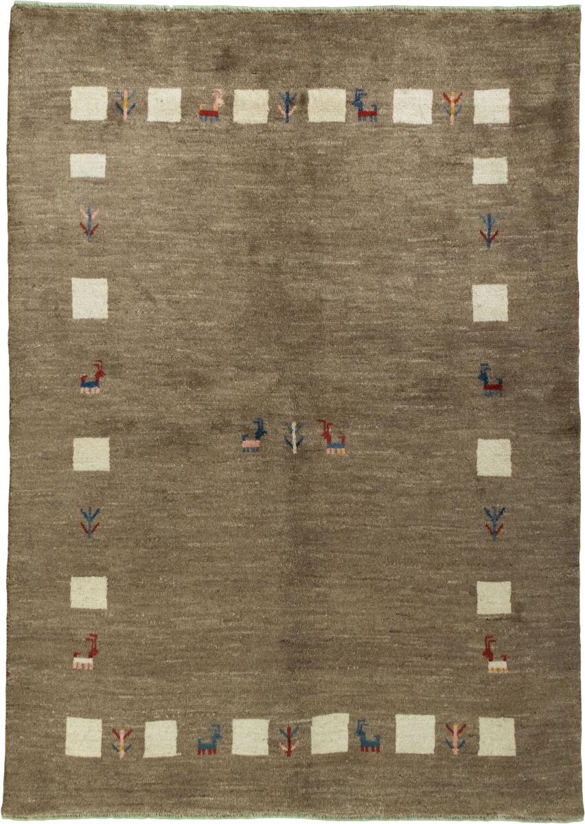 Persian Rug Persian Gabbeh Ghashghai 7'7"x5'5" 7'7"x5'5", Persian Rug Knotted by hand