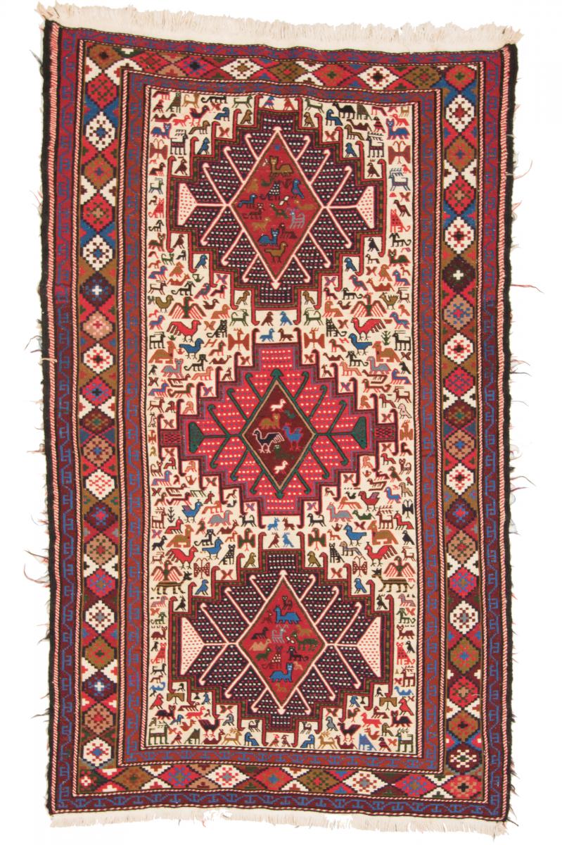 Tapete persa Kilim Soumak Shahsavan 200x113 200x113, Tapete persa Atado à mão