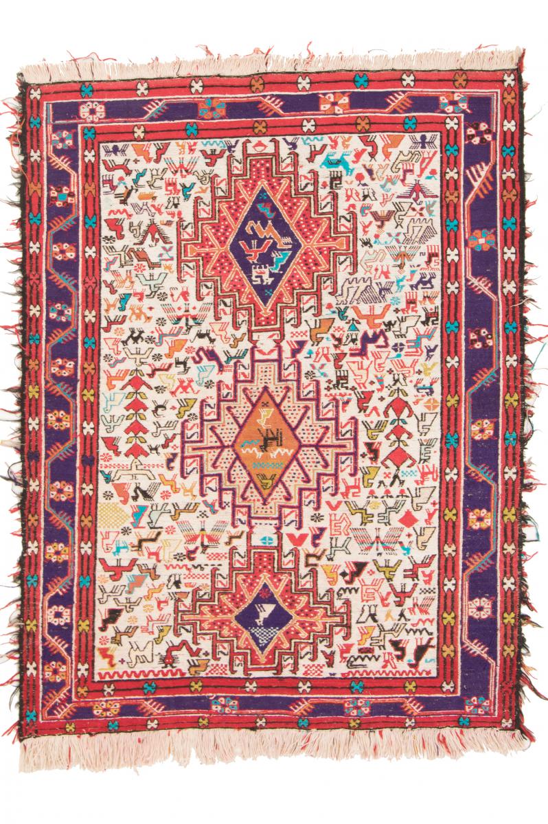 Tapete persa Kilim Soumak Shahsavan 129x97 129x97, Tapete persa Atado à mão