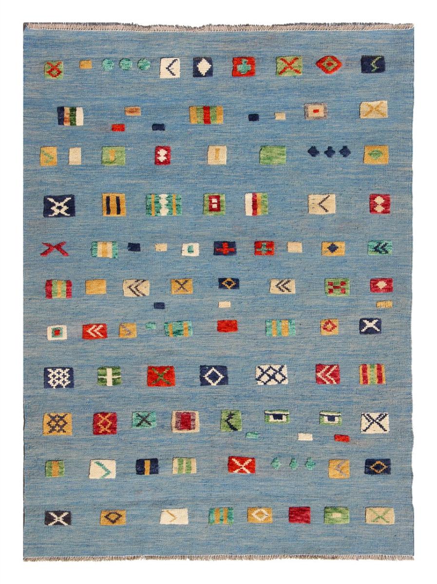 Alfombra afgana Kilim Afghan Nimbaft Edition 193x147 193x147, Alfombra persa Tejido a mano