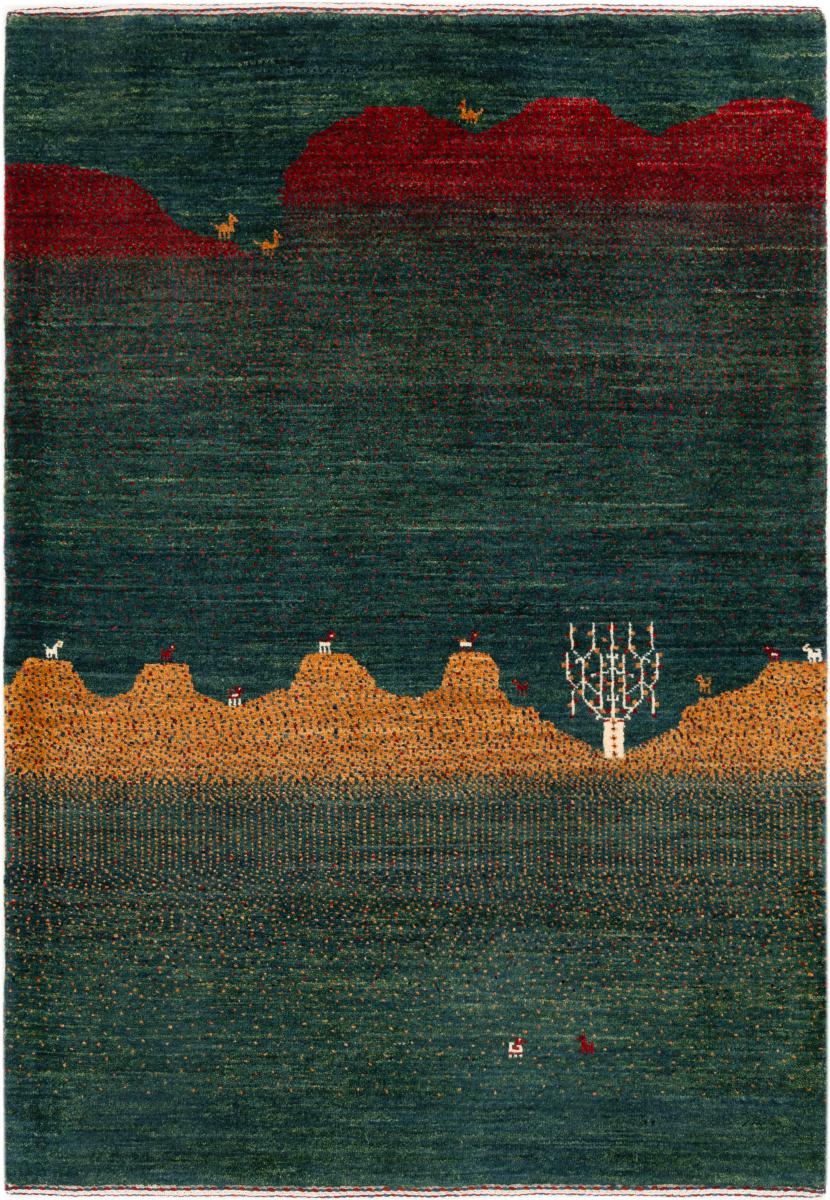 Tapis persan Persan Gabbeh Loribaft Atelier 119x82 119x82, Tapis persan Noué à la main