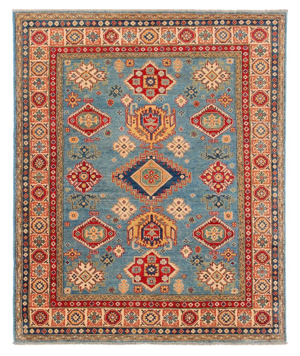 Tapis afghan Kazak 227x169 227x169, Tapis persan Noué à la main