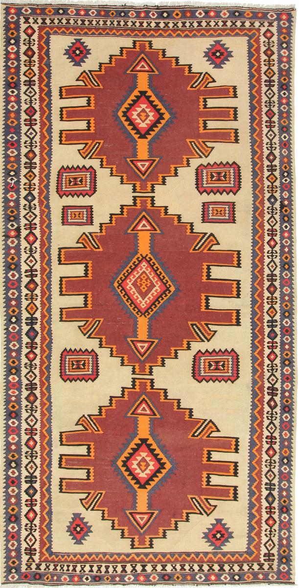 Tapete persa Kilim Fars Azerbaijan Antigo 313x158 313x158, Tapete persa Tecido à mão