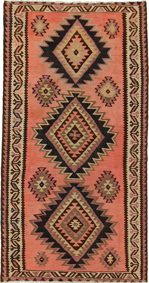 Tapete persa Kilim Fars Azerbaijan Antigo 266x141 266x141, Tapete persa Tecido à mão