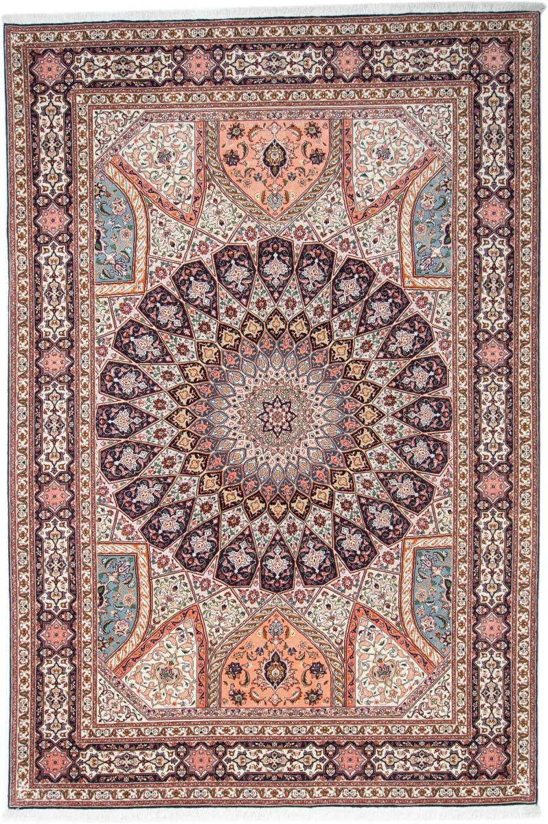 Tapete persa Tabriz 50Raj 306x207 306x207, Tapete persa Atado à mão