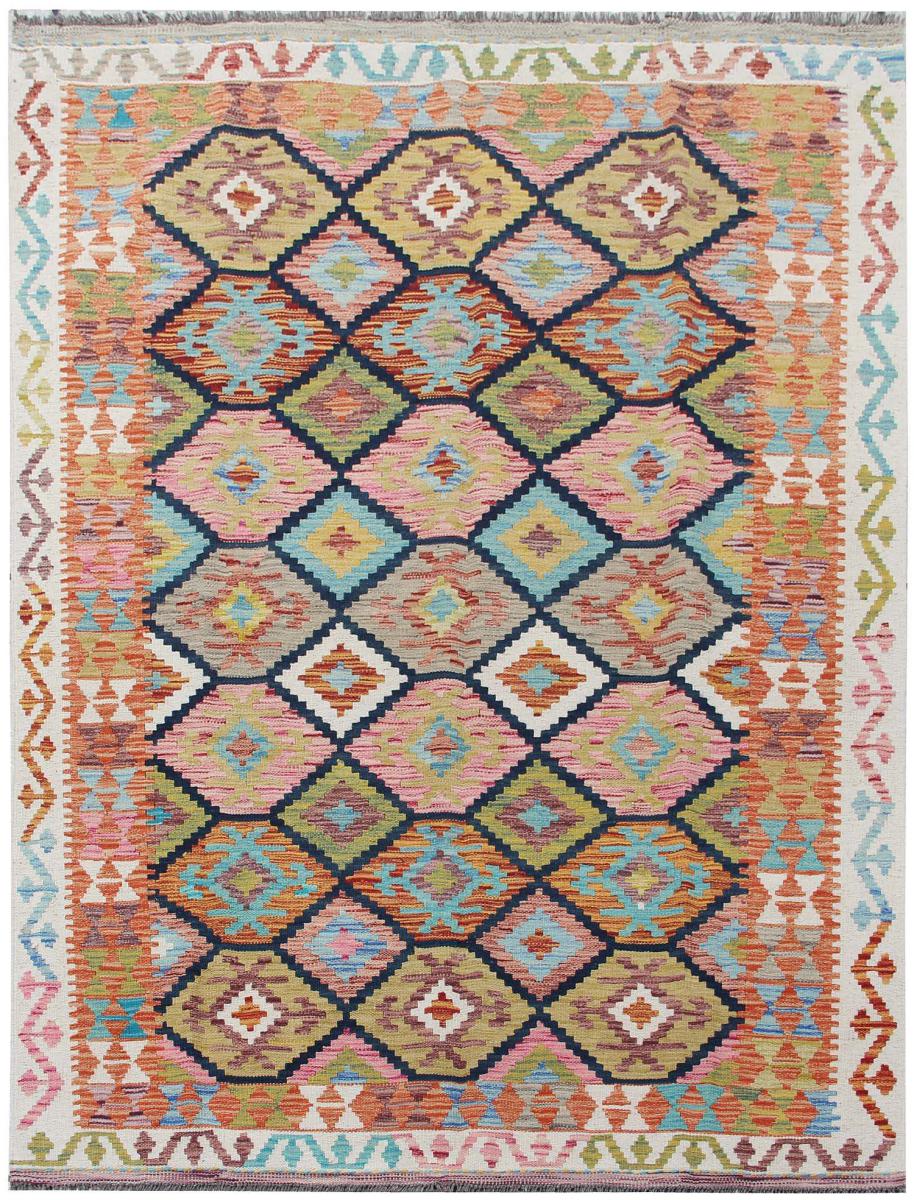 Tapete afegão Kilim Afegão 198x151 198x151, Tapete persa Tecido à mão