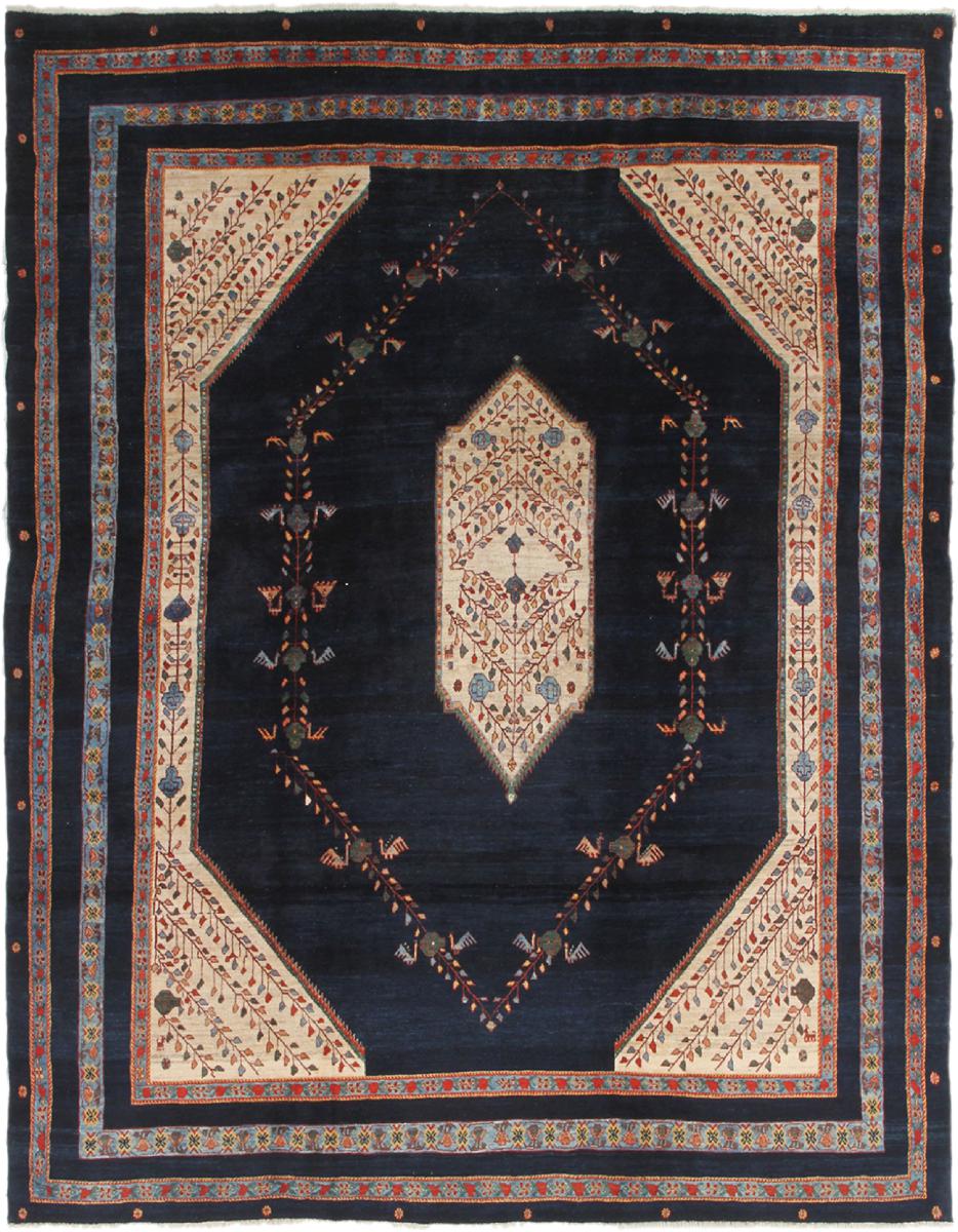 Persian Rug Persian Gabbeh Kashkuli 9'2"x7'5" 9'2"x7'5", Persian Rug Knotted by hand