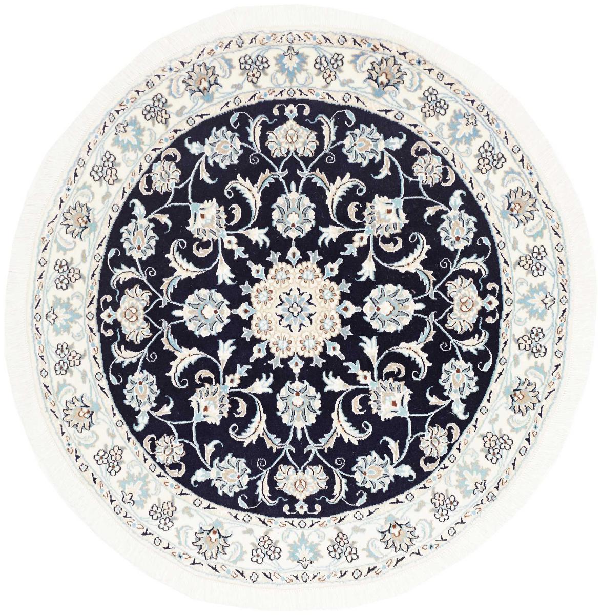 Persian Rug Nain 4'11"x4'11" 4'11"x4'11", Persian Rug Knotted by hand