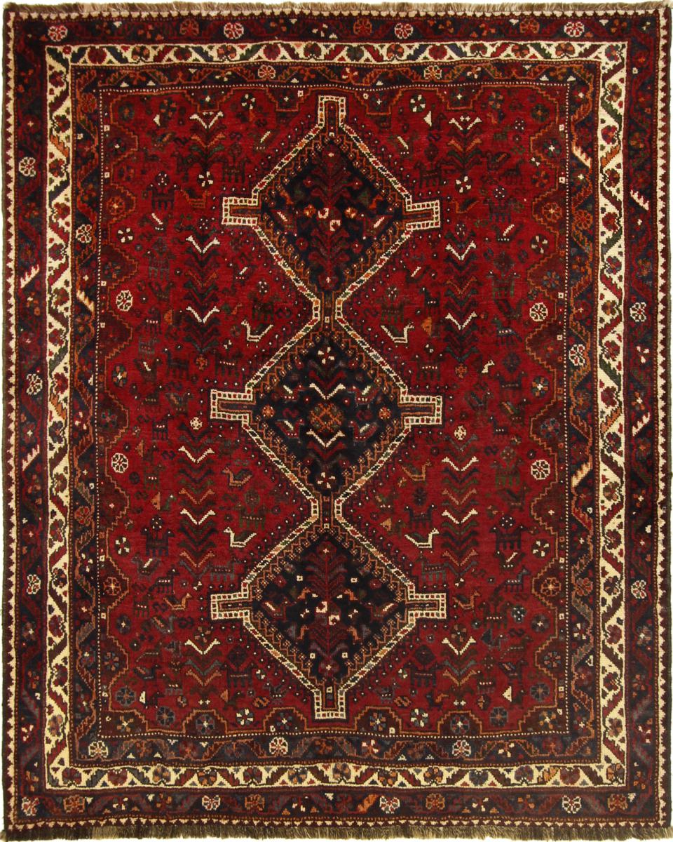 Persian Rug Ghashghai 6'11"x5'7" 6'11"x5'7", Persian Rug Knotted by hand