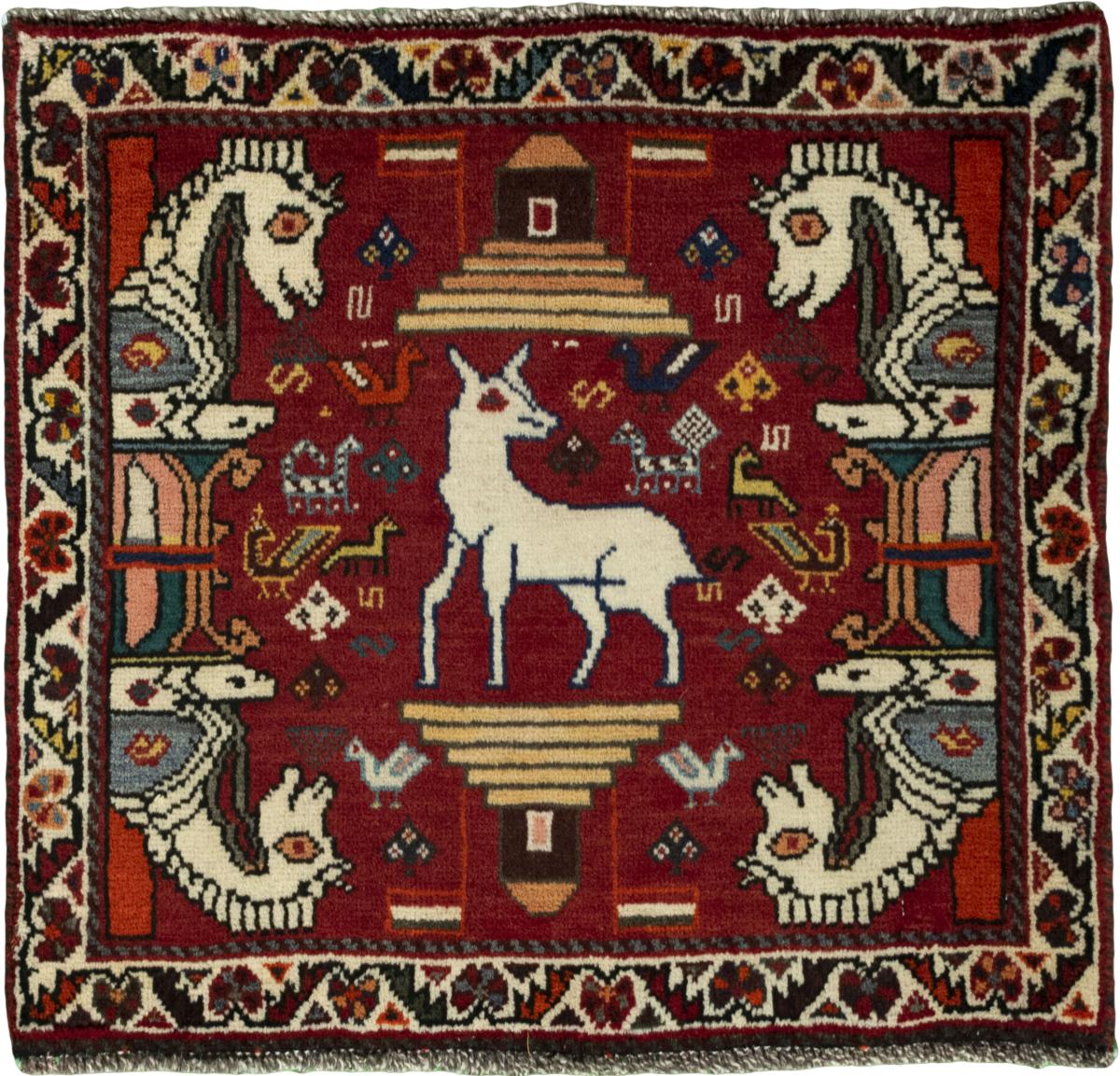 Tappeto persiano Shiraz 61x67 61x67, Tappeto persiano Annodato a mano