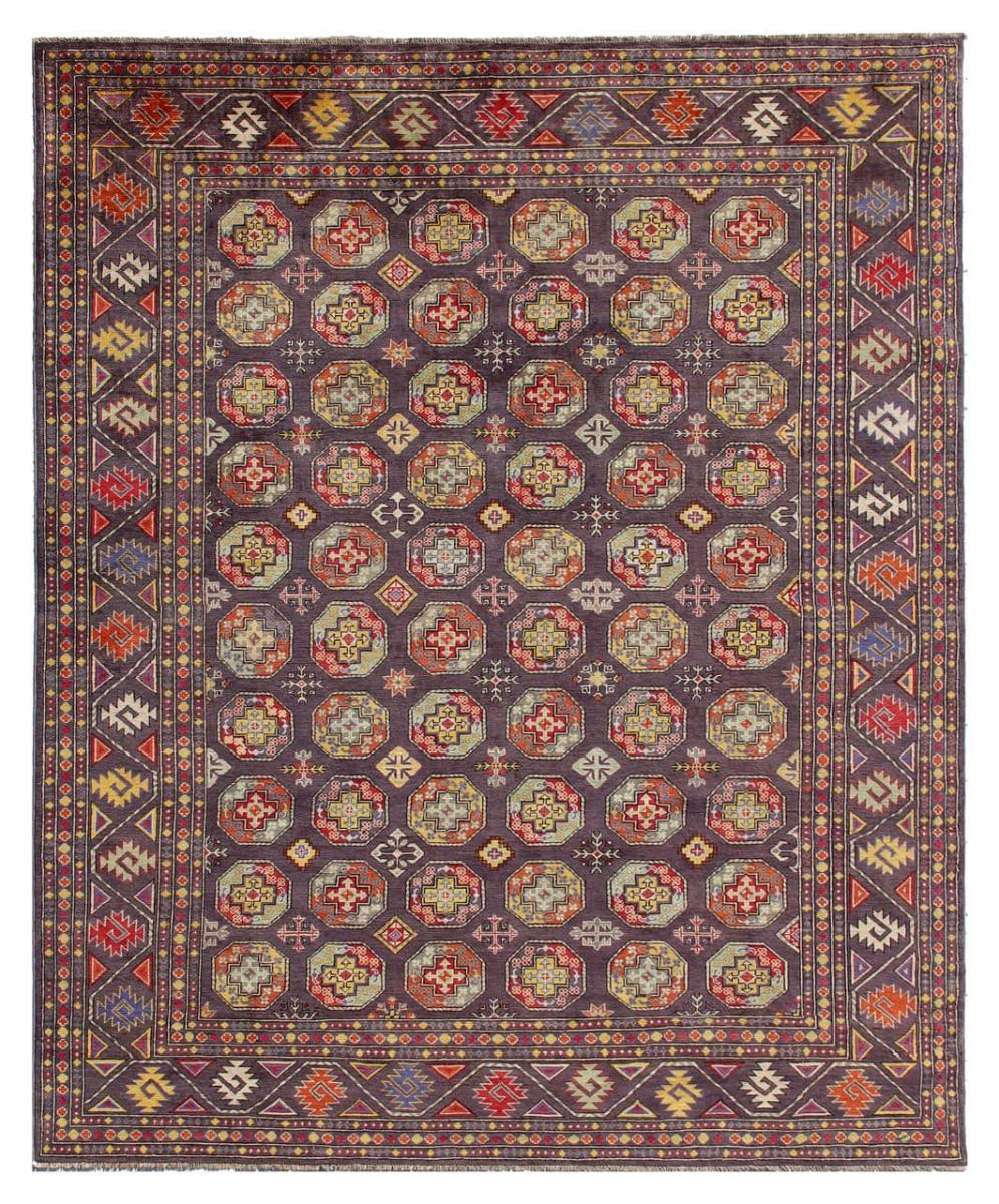Afghan rug Kazak 11'4"x8'3" 11'4"x8'3", Persian Rug Knotted by hand